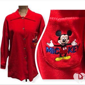 {Mickey Inc} Mickey Mouse Button Front Fleece